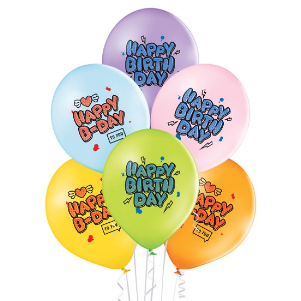 Õhupallid "Sünnipäeva grafiti"