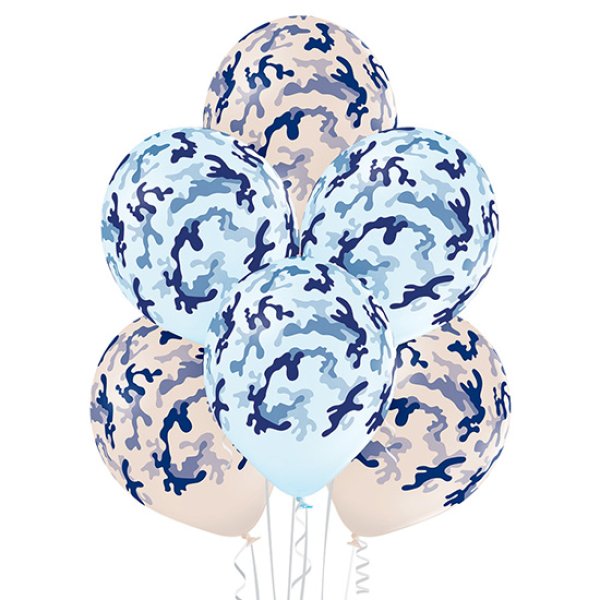 Õhupallid "Sinine kamuflaaž"