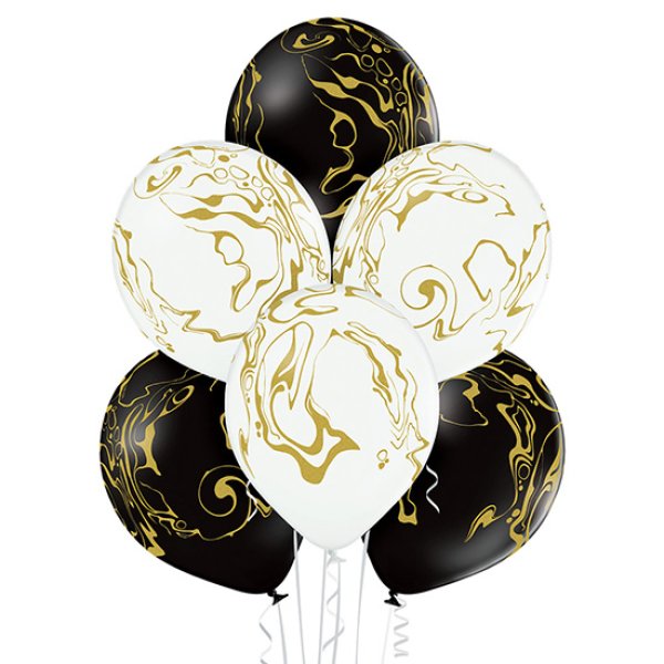 Õhupallid "Marmor mustal ja valgel"
