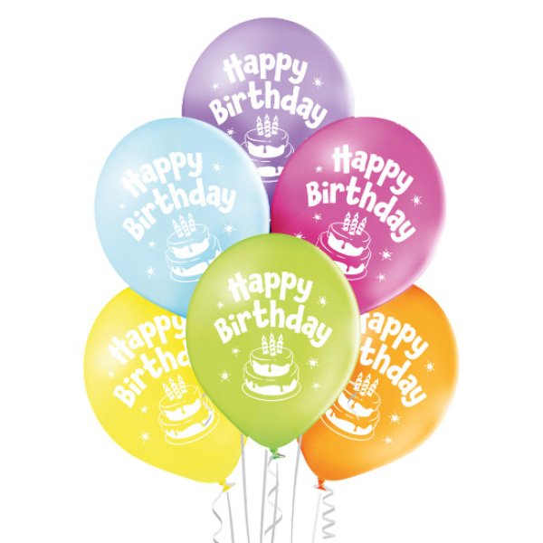 Õhupallid "Happy Birthday"