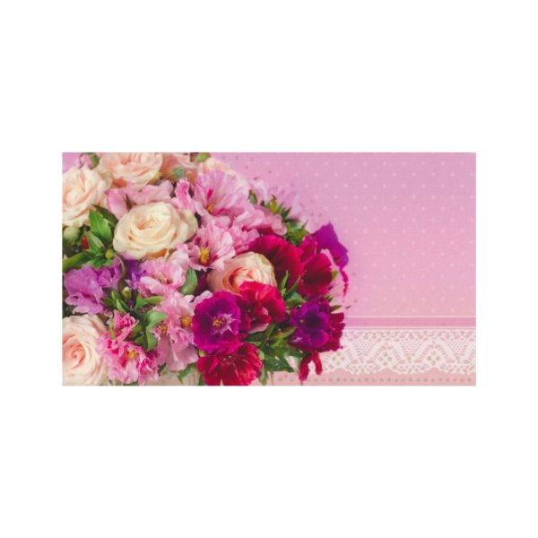 Rahakaart glitteriga "Roosa lillekimp"