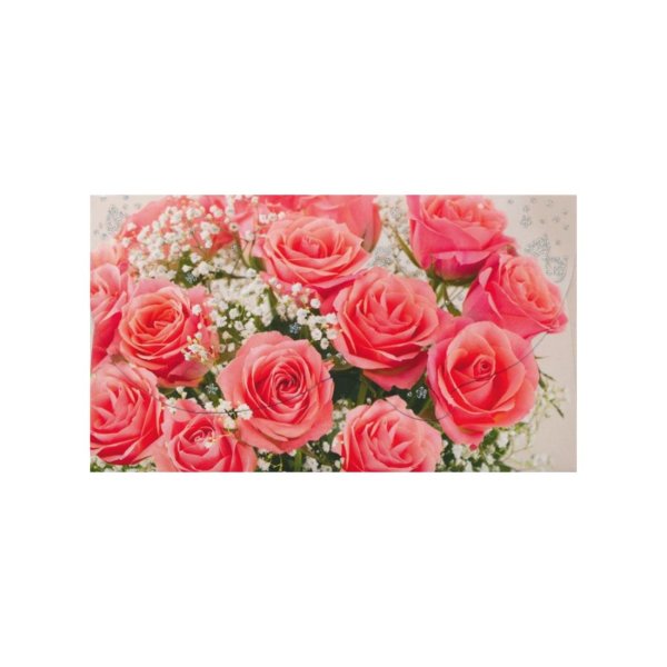 Rahakaart glitteriga "Roosad roosid"