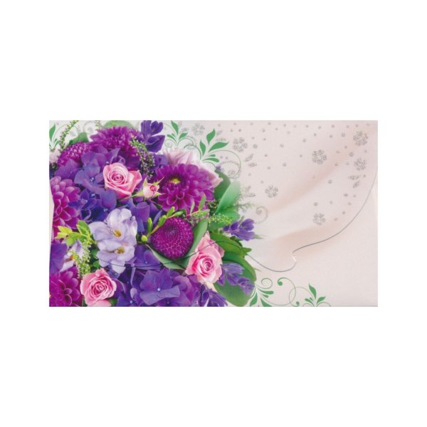 Rahakaart glitteriga "Lilled"