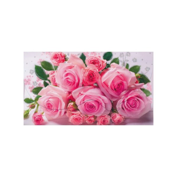 Rahakaart glitteriga "Roosad roosid"