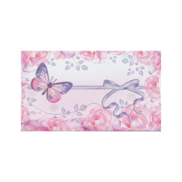 Rahakaart glitteriga "Roosa liblikas"