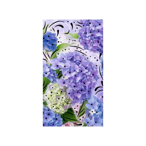 Rahakaart glitteriga "Lillad hortensiad"