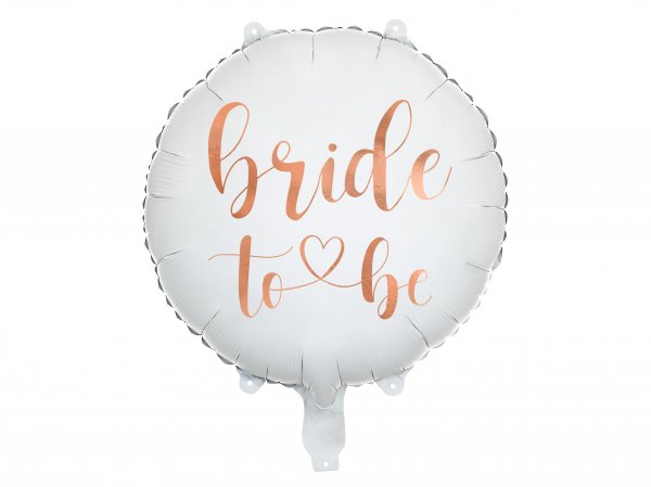 Fooliumist valge õhupall "Bride to be"