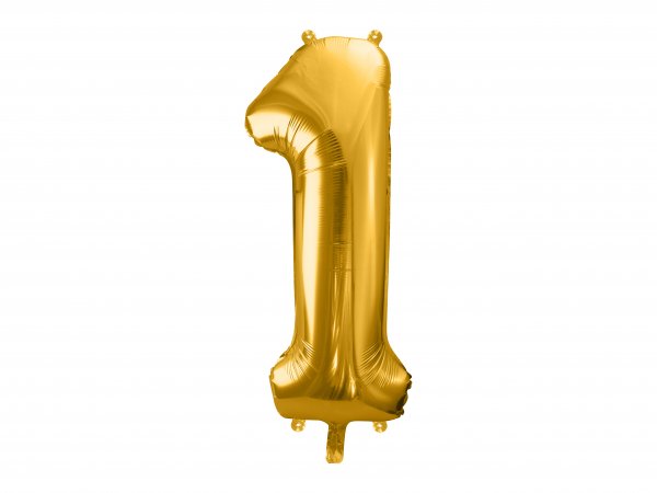 Fooliumist kuldne õhupall "Number 1"