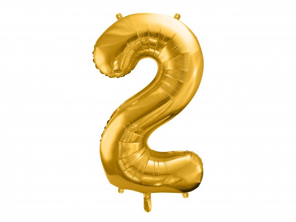 Fooliumist kuldne õhupall "Number 2"