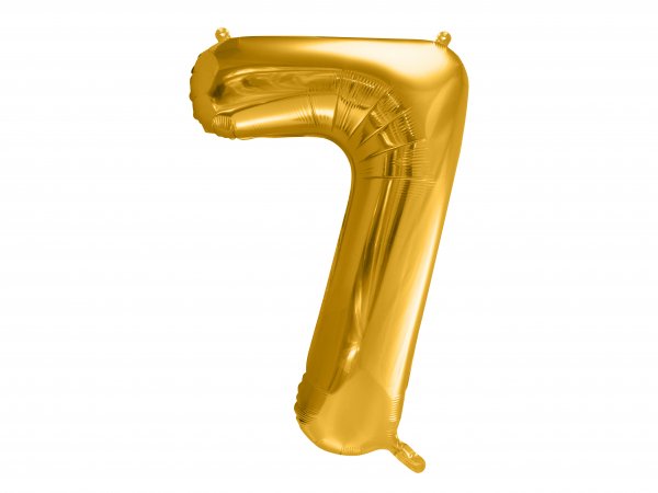 Fooliumist kuldne õhupall "Number 7"