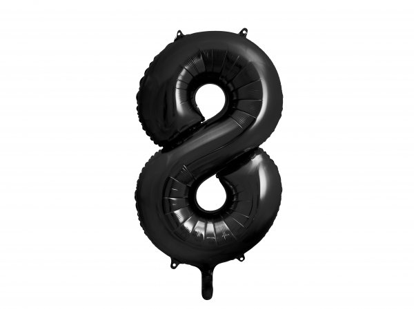 Fooliumist must õhupall "Number 8"