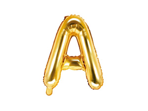 Fooliumist kuldne õhupall väike täht "A"