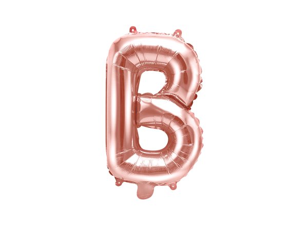 Fooliumist õhupall kuldne roosa väike täht "B"