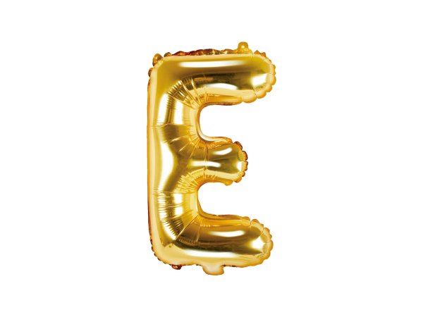 Fooliumist kuldne õhupall väike täht "E"