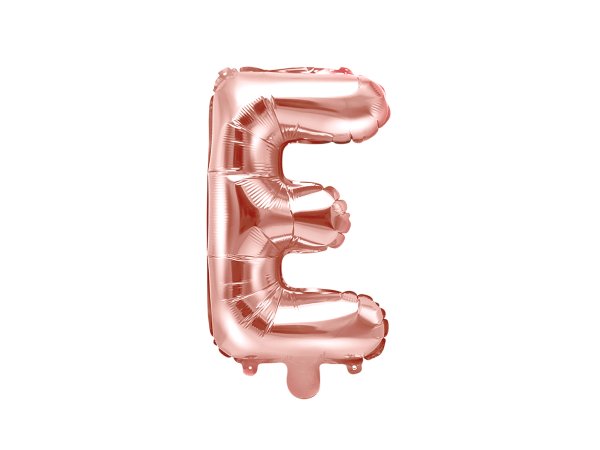 Fooliumist õhupall kuldne roosa väike täht "E"