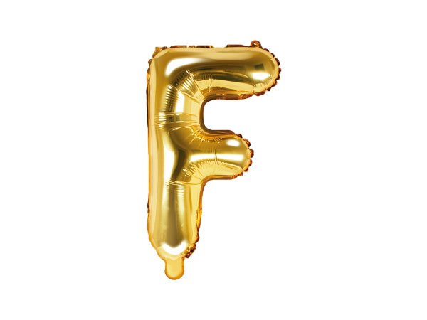 Fooliumist kuldne õhupall väike täht "F"