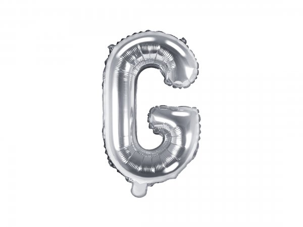 Fooliumist hõbedane õhupall väike täht "G"