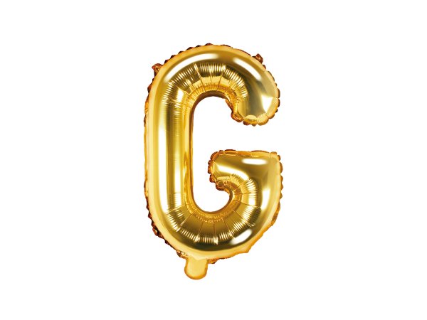 Fooliumist kuldne õhupall väike täht "G"
