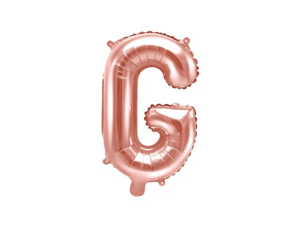 Fooliumist õhupall kuldne roosa väike täht "G"