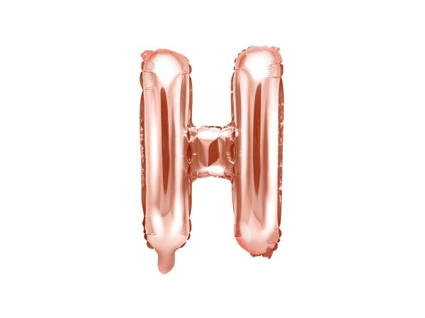 Fooliumist õhupall kuldne roosa väike täht "H"