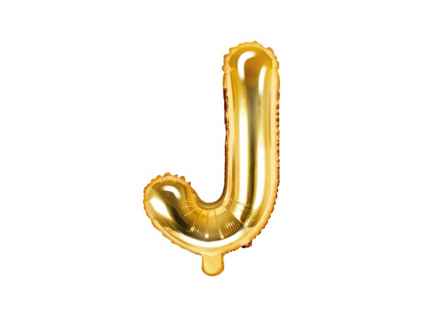Fooliumist kuldne õhupall väike täht "J"
