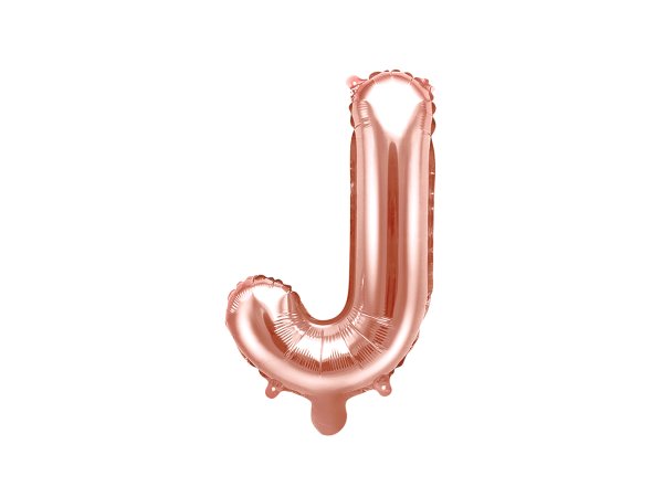 Fooliumist õhupall kuldne roosa väike täht "J"