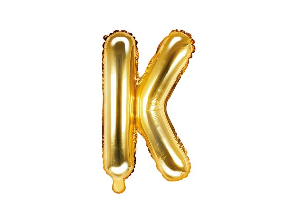 Fooliumist kuldne õhupall väike täht "K"