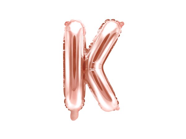 Fooliumist õhupall kuldne roosa väike täht "K"