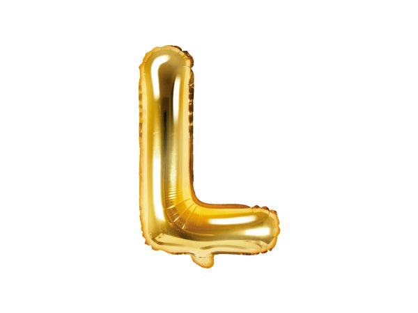 Fooliumist kuldne õhupall väike täht "L"