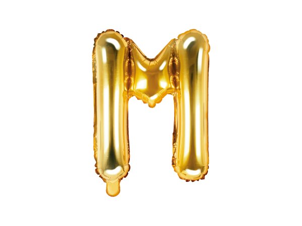 Fooliumist kuldne õhupall väike täht "M"