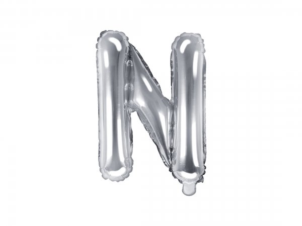 Fooliumist hõbedane õhupall väike täht "N"