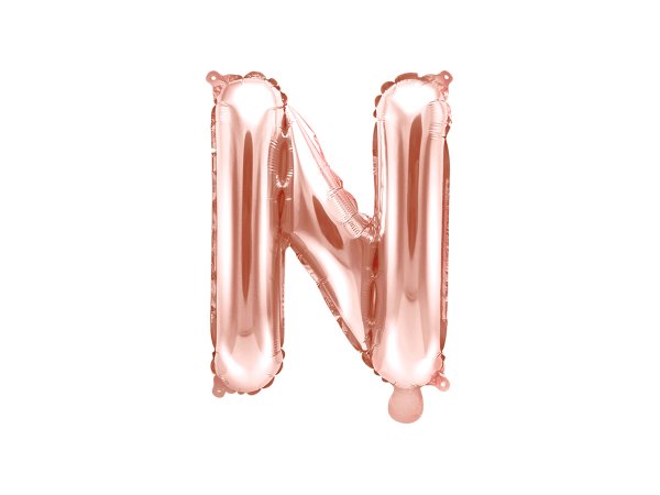Fooliumist õhupall kuldne roosa väike täht "N"
