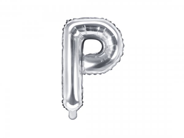 Fooliumist hõbedane õhupall väike täht "P"