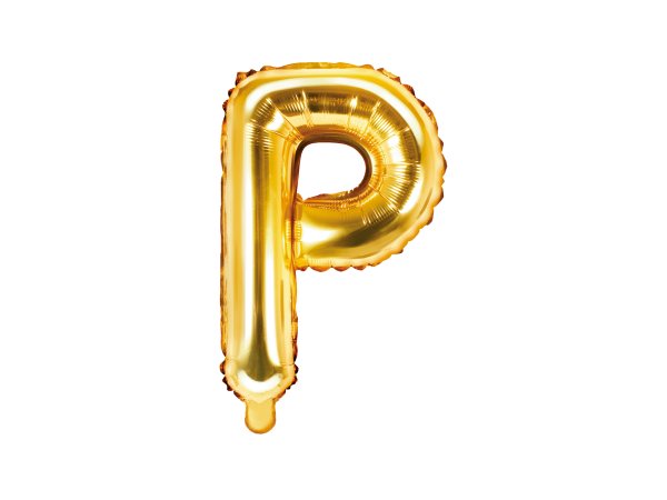 Fooliumist kuldne õhupall väike täht "P"