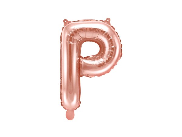 Fooliumist õhupall kuldne roosa väike täht "P"