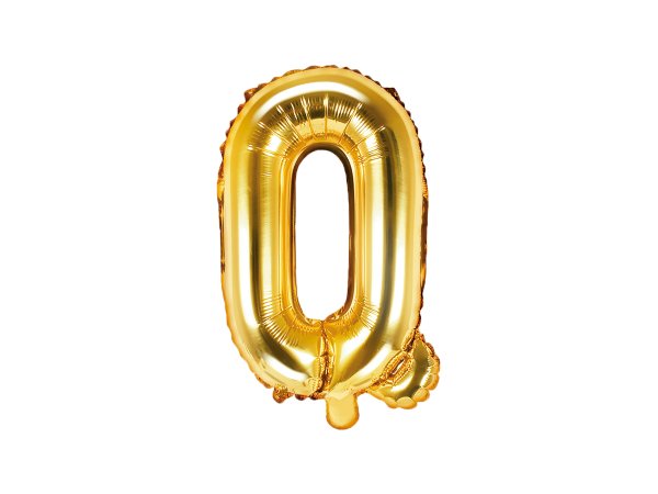 Fooliumist kuldne õhupall väike täht "Q"