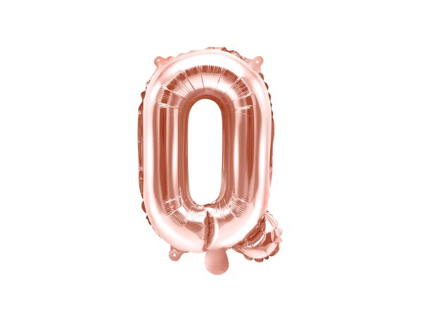 Fooliumist õhupall kuldne roosa väike täht "Q"