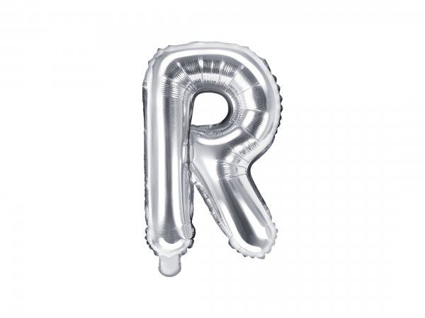 Fooliumist hõbedane õhupall väike täht "R"