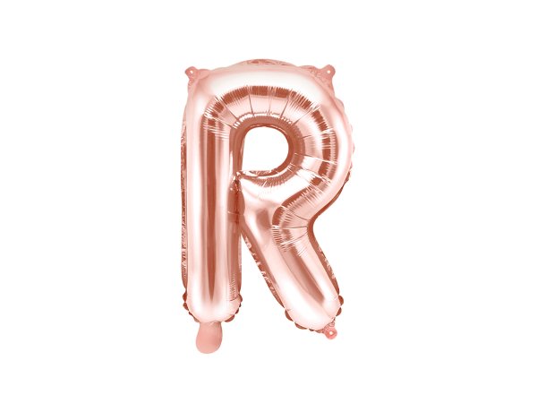 Fooliumist õhupall kuldne roosa väike täht "R"