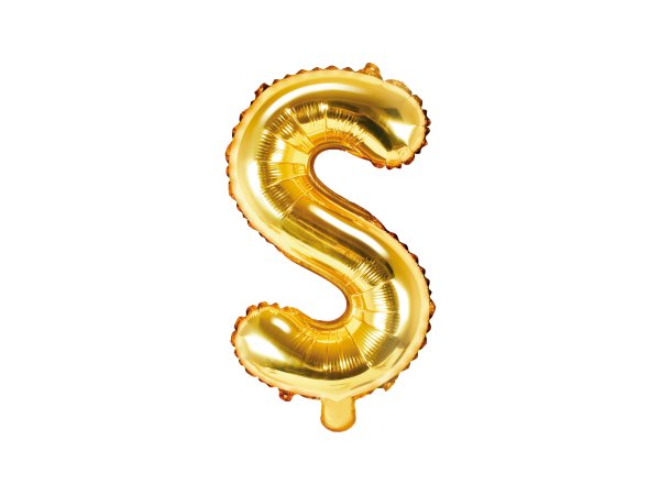 Fooliumist kuldne õhupall väike täht "S"