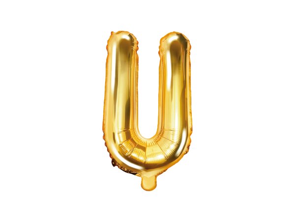 Fooliumist kuldne õhupall väike täht "U"