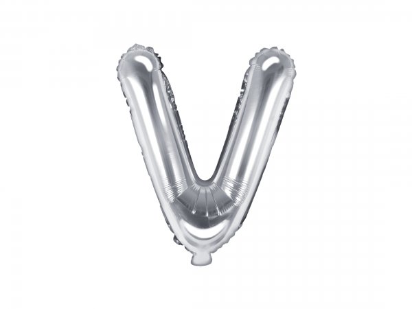 Fooliumist hõbedane õhupall väike täht "V"
