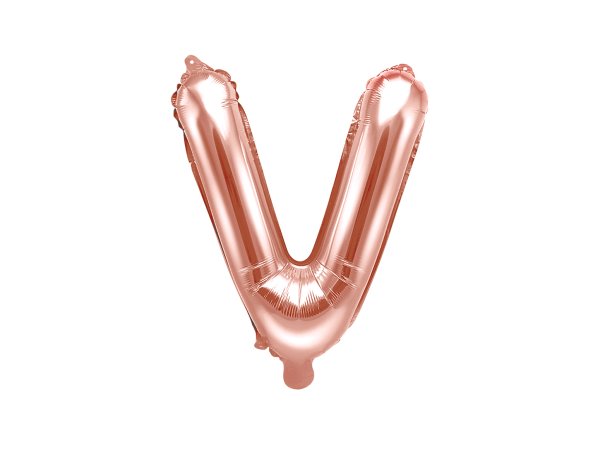 Fooliumist õhupall kuldne roosa väike täht "V"