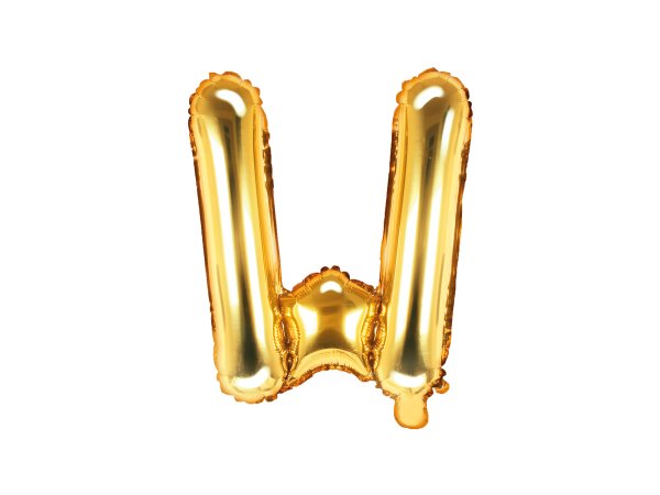 Fooliumist kuldne õhupall väike täht "W"