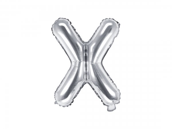 Fooliumist hõbedane õhupall väike täht "X"