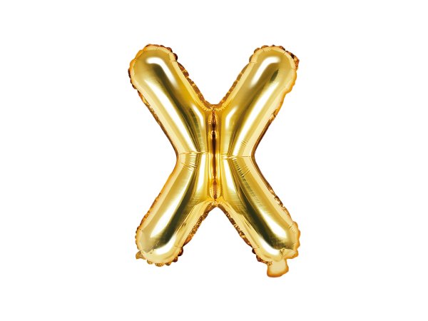 Fooliumist kuldne õhupall väike täht "X"