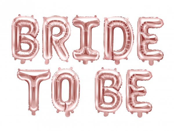 Fooliumist kuldne roosa õhupall "Bride to be"