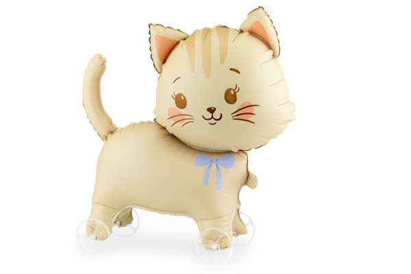 Fooliumist iseseisev õhupall "Kass ratastel"