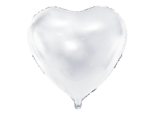 Fooliumist õhupall "Valge süda"