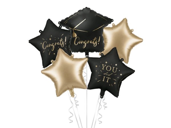 Fooliumist õhupallide komplekt "Congrats, YOU did IT"